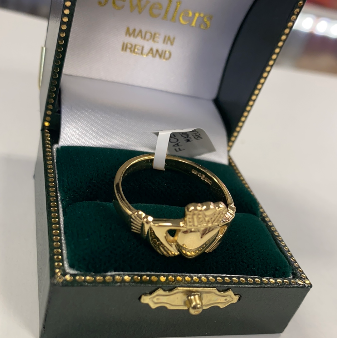 10k Facet heavy mans claddagh #298