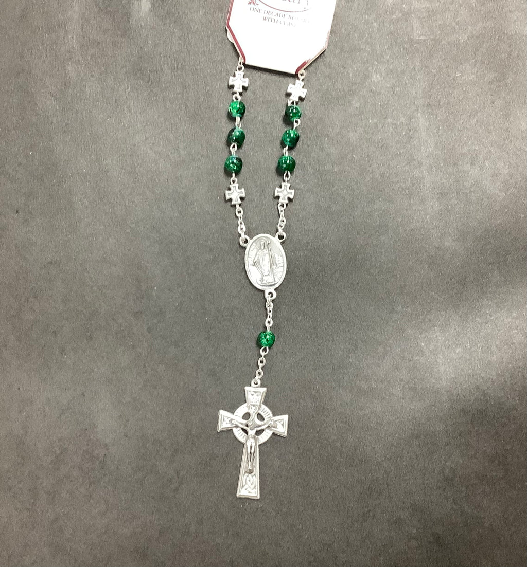Auto rosary green Irish st. Patrick