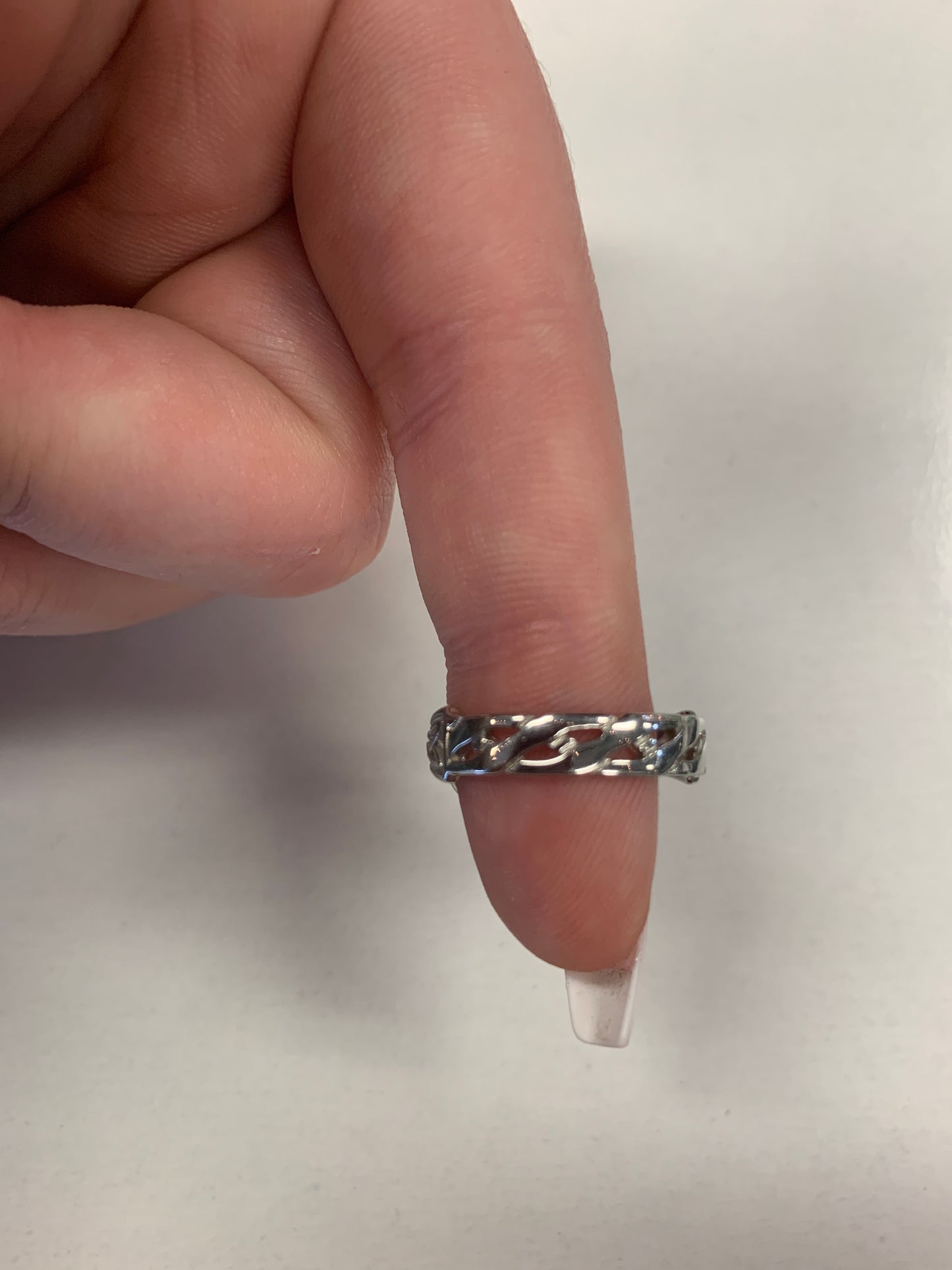 Sterling Silver Claddagh Ring with Weaved Band