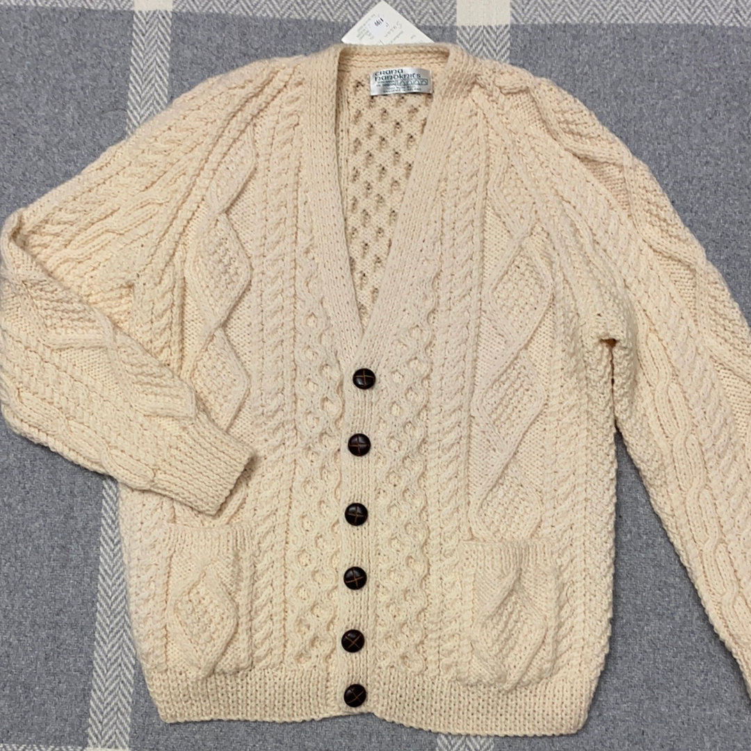 Crana hand knit men’s v-neck cardigan size 42 #25