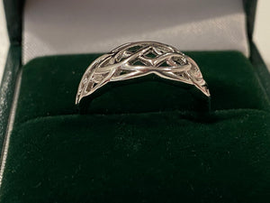 Anu Celtic Ring sterling silver with rhodium plated A3018