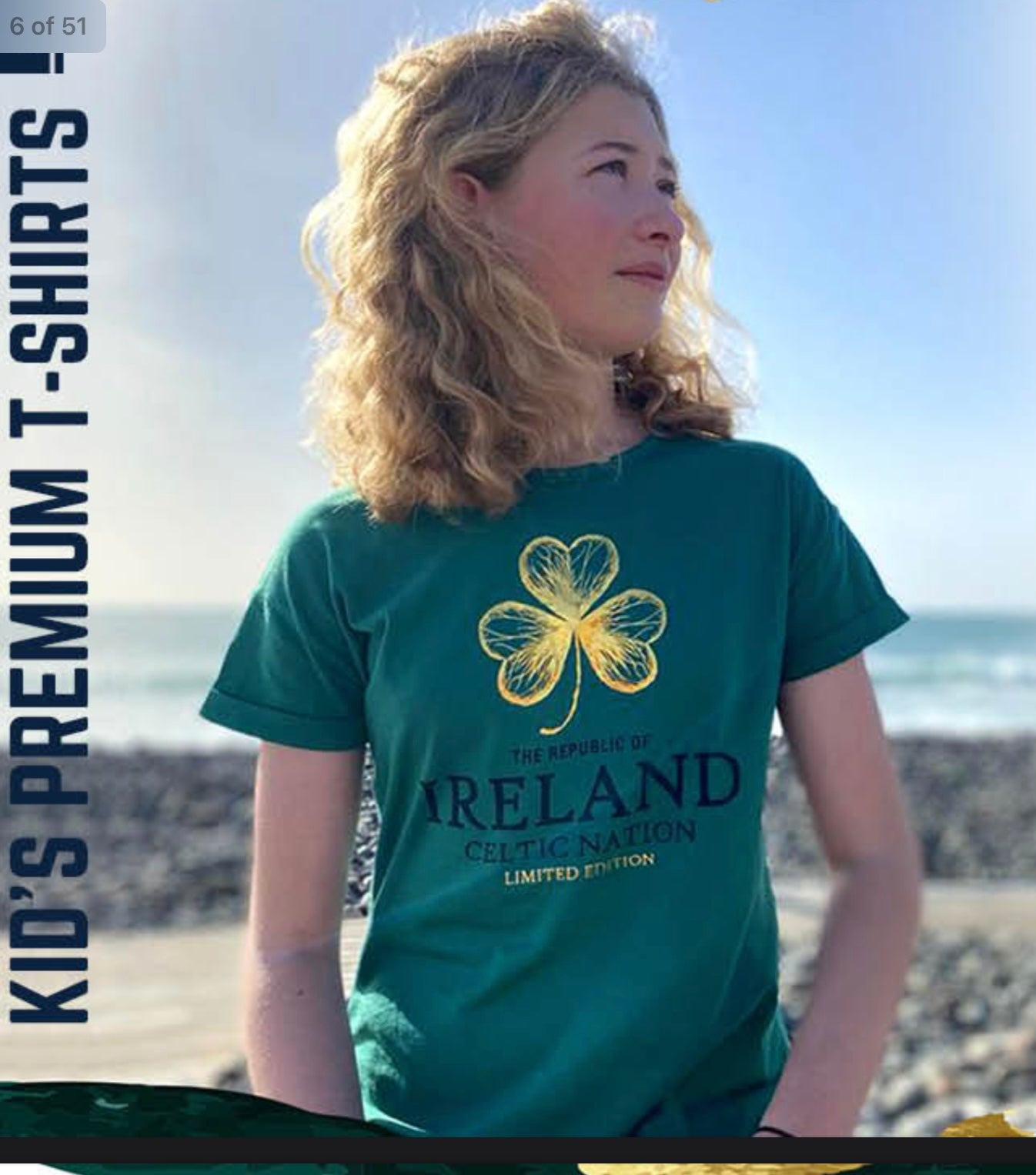 Kids Foil Shamrock tshirt T7620