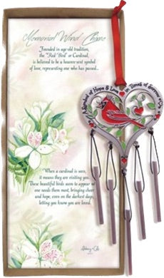 Hope and Love Cardinal wind chime GW134