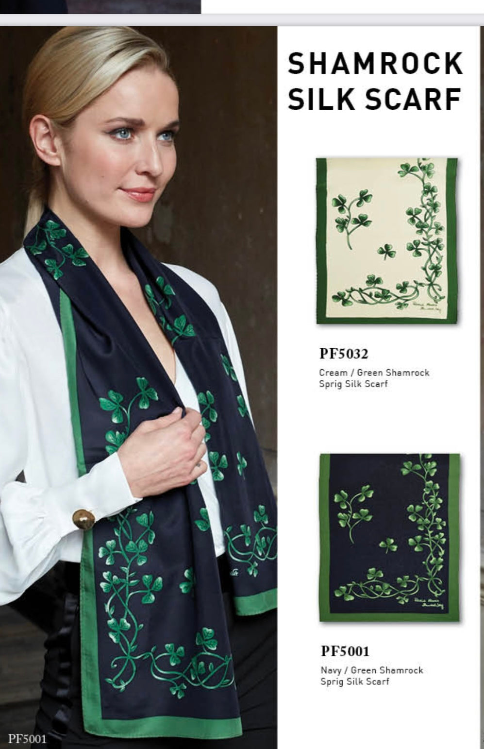 Shamrock silk scarf pf5032