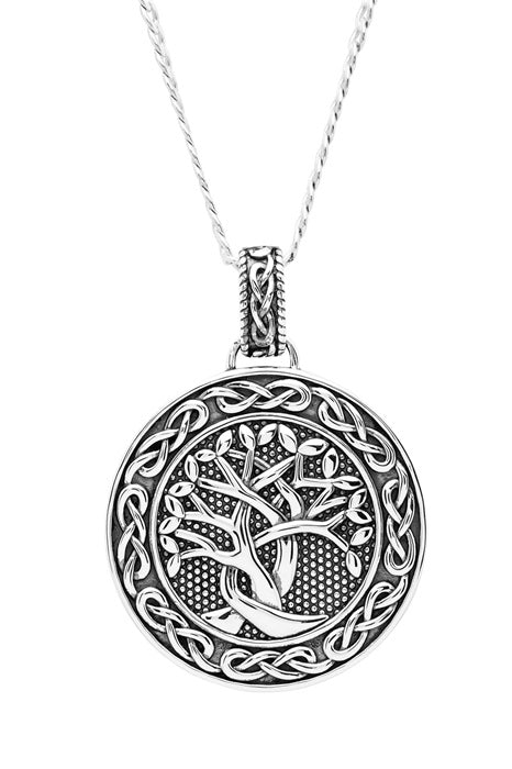 Sterling Silver Gents Tree of Life Pendant Earth Collection SP2295