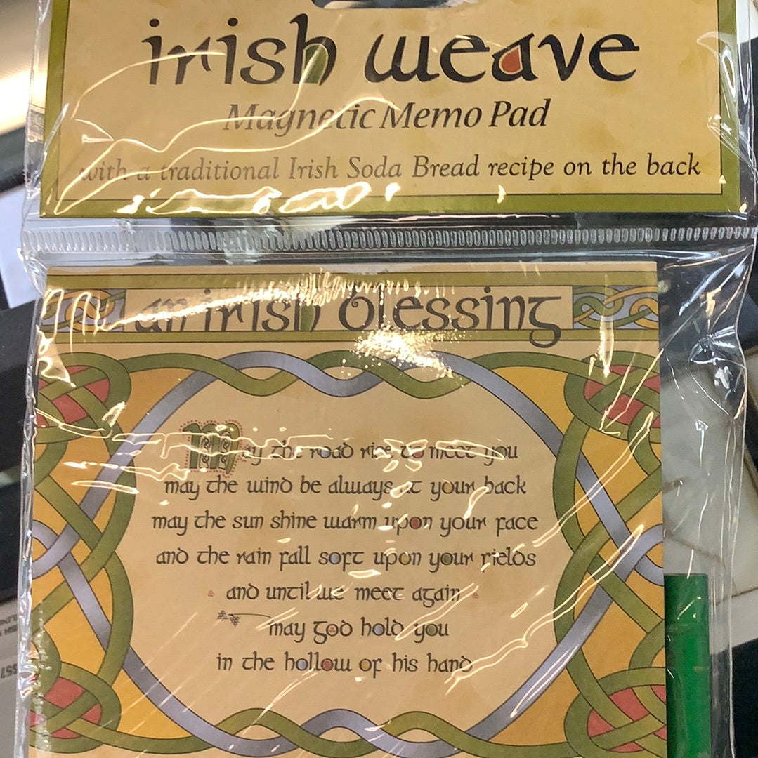 Irish blessing magnetic memo pad