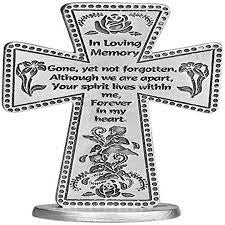 In loving memory 3” standing cross SQP108