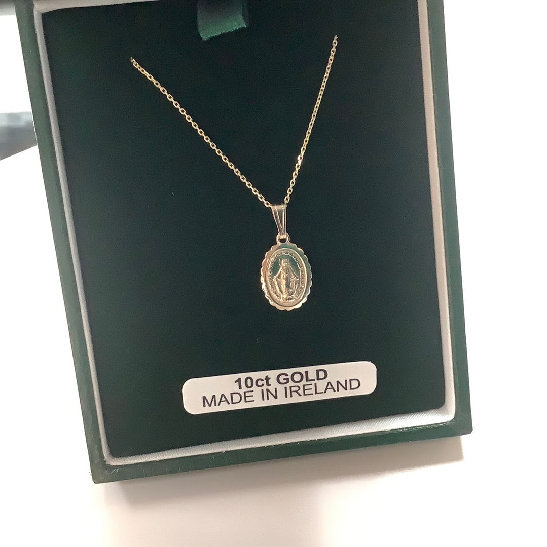 10k Miraculous Medal Yellow Gold MIR1
