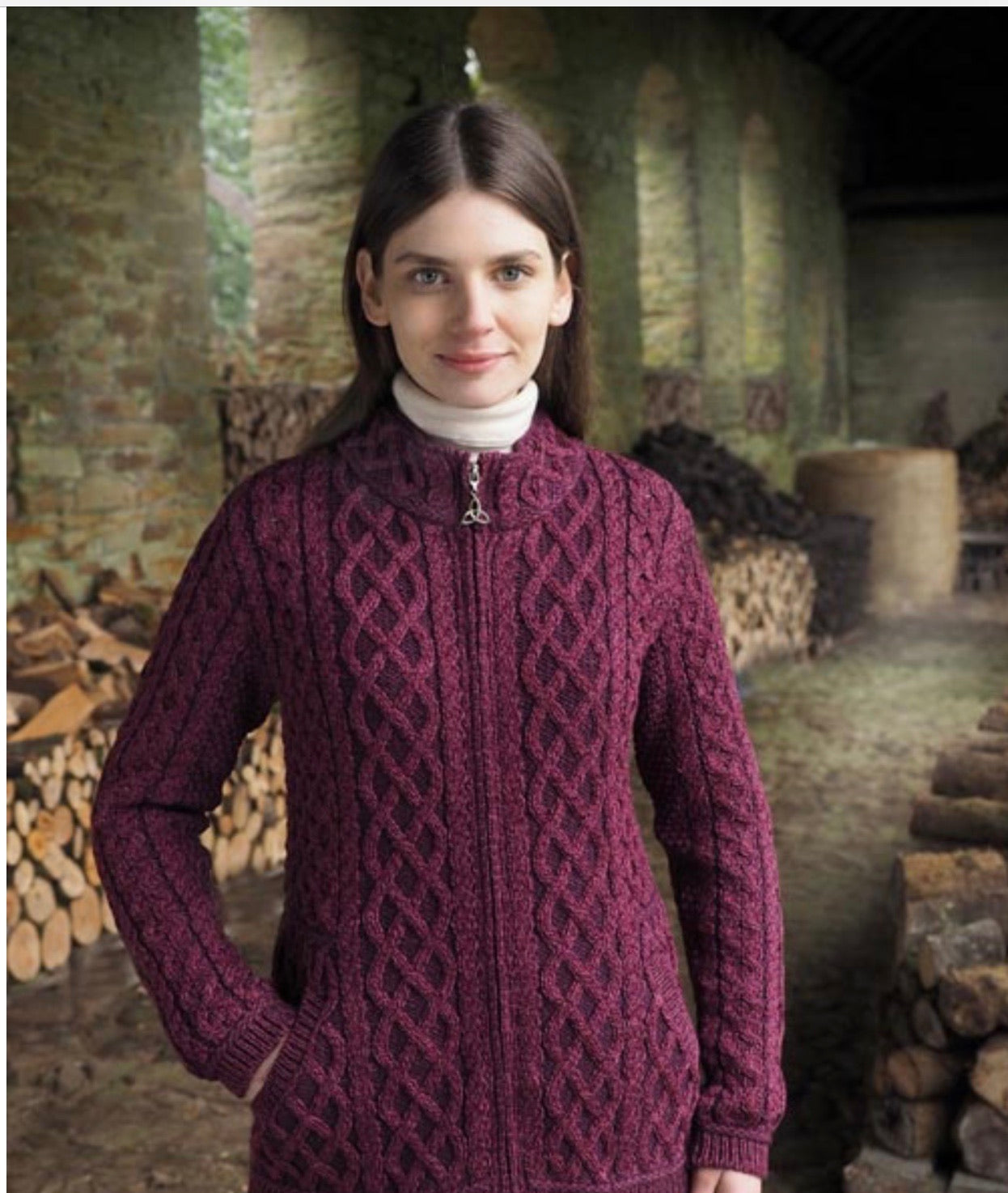 YEATS PLATED ZIP CARDIGAN – Z4689