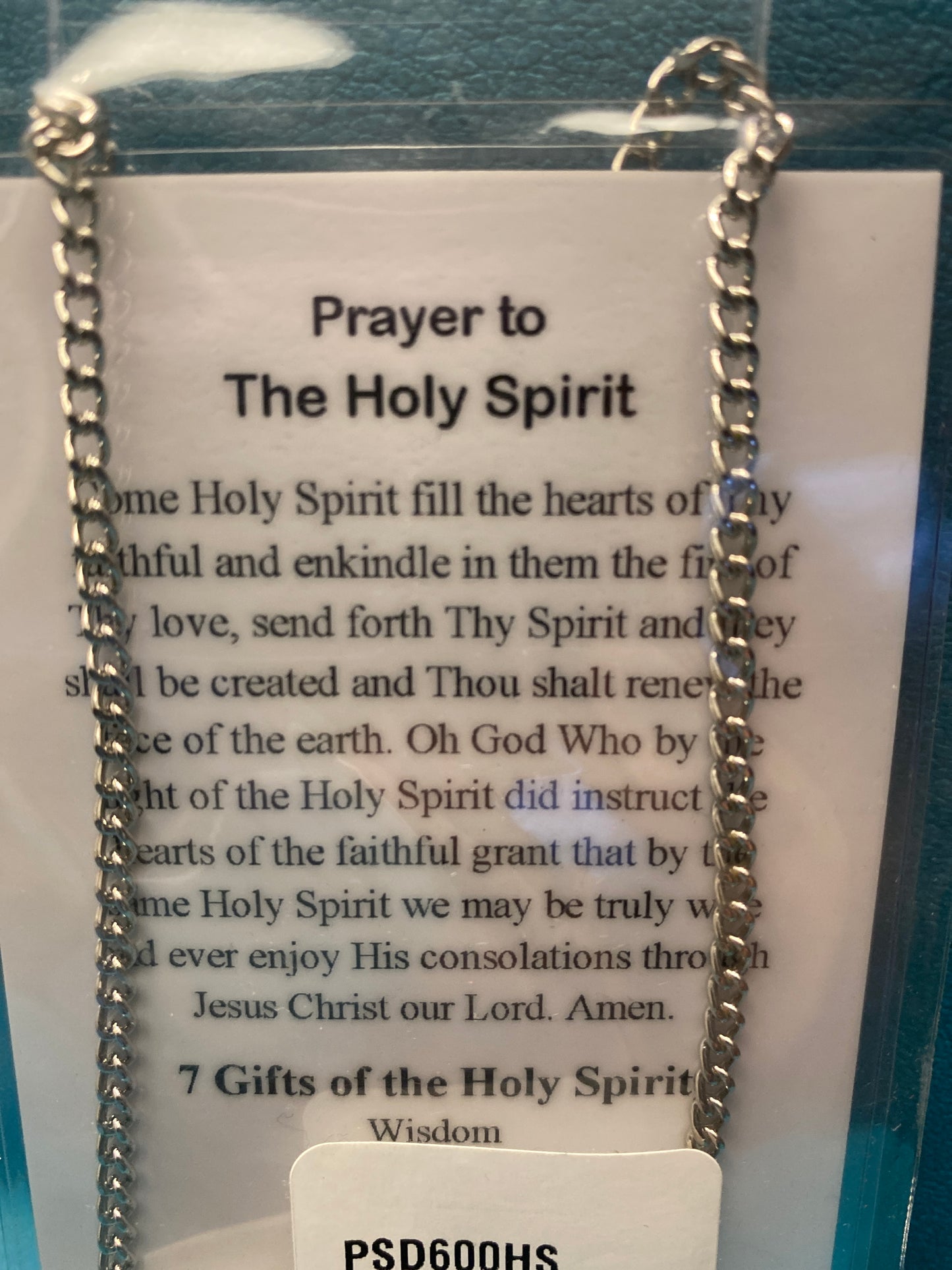 Confirmation boys medal and prayer card HS2