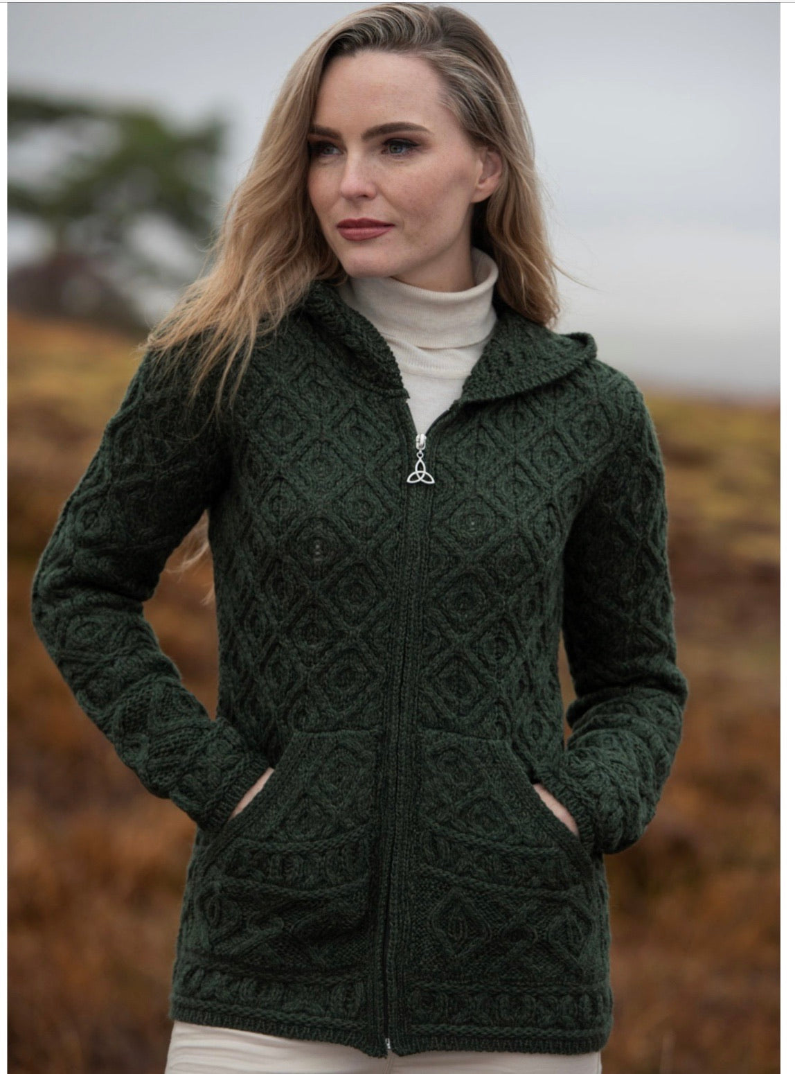 SKELLIG ZIP CARDIGAN WITH HOOD HD5001 army green