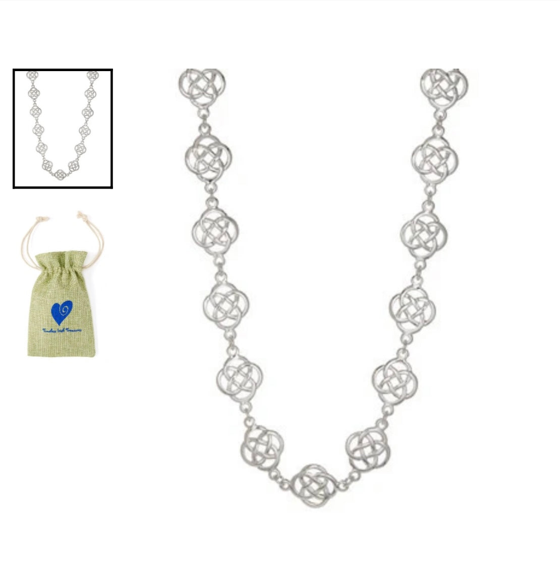 SILVER CELTIC KNOT NECKLACE ttn375