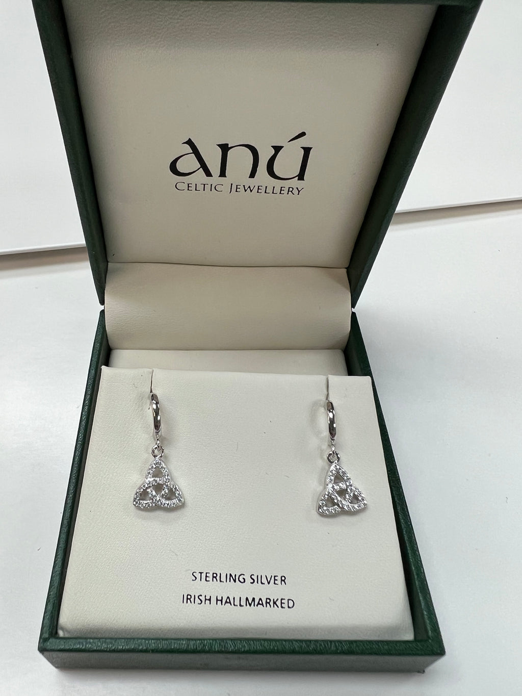 Sterling Silver CZ Trinity earrings A2124