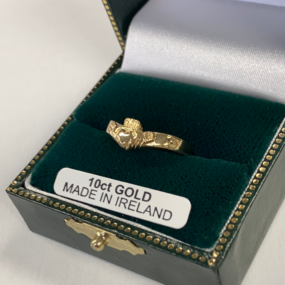 10k wishbone claddagh ring #278