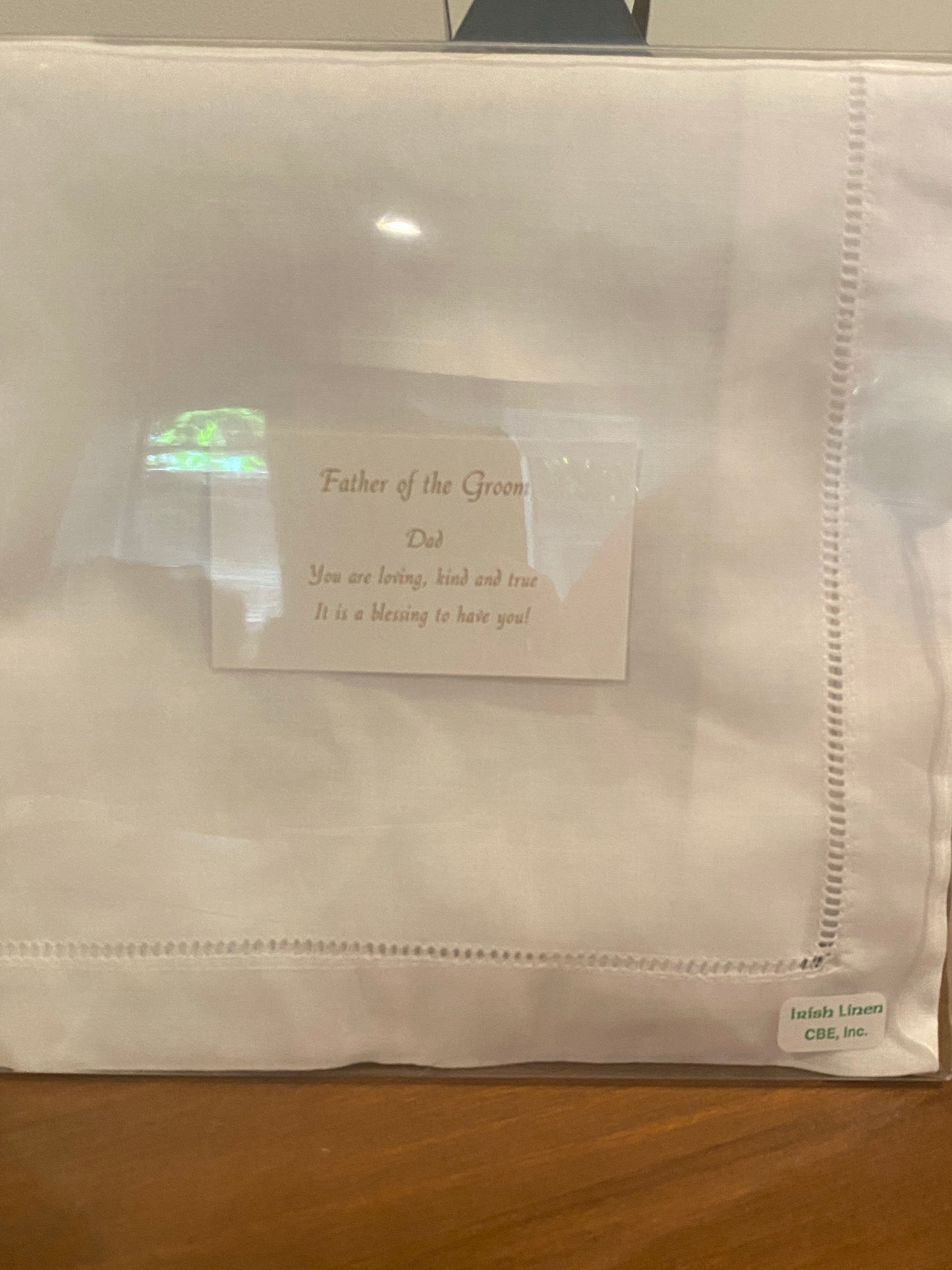 Father of the groom hanky “Dad”