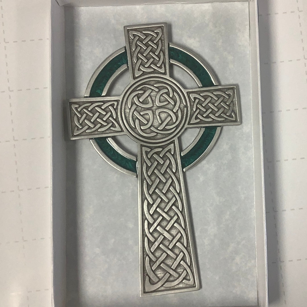 Pewter Celtic wall cross 4”3/4 79-13