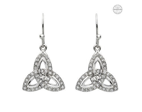 Platinum Plated Trinity Knot Earrings PP190