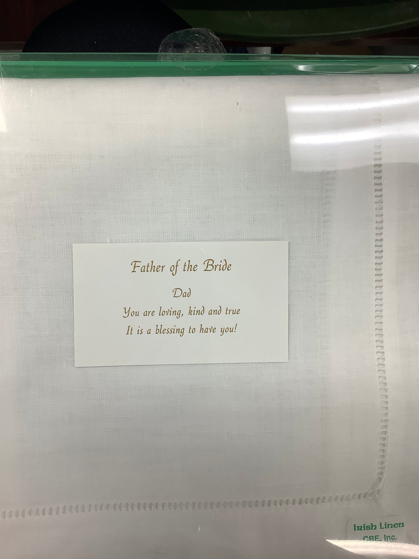 Father of the bride Irish linen hanky