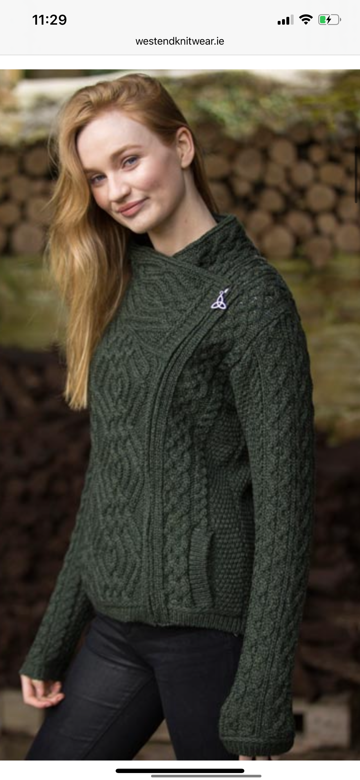 SHANNON SIDE ZIP CARDIGAN Z4630 ARMY GREEN