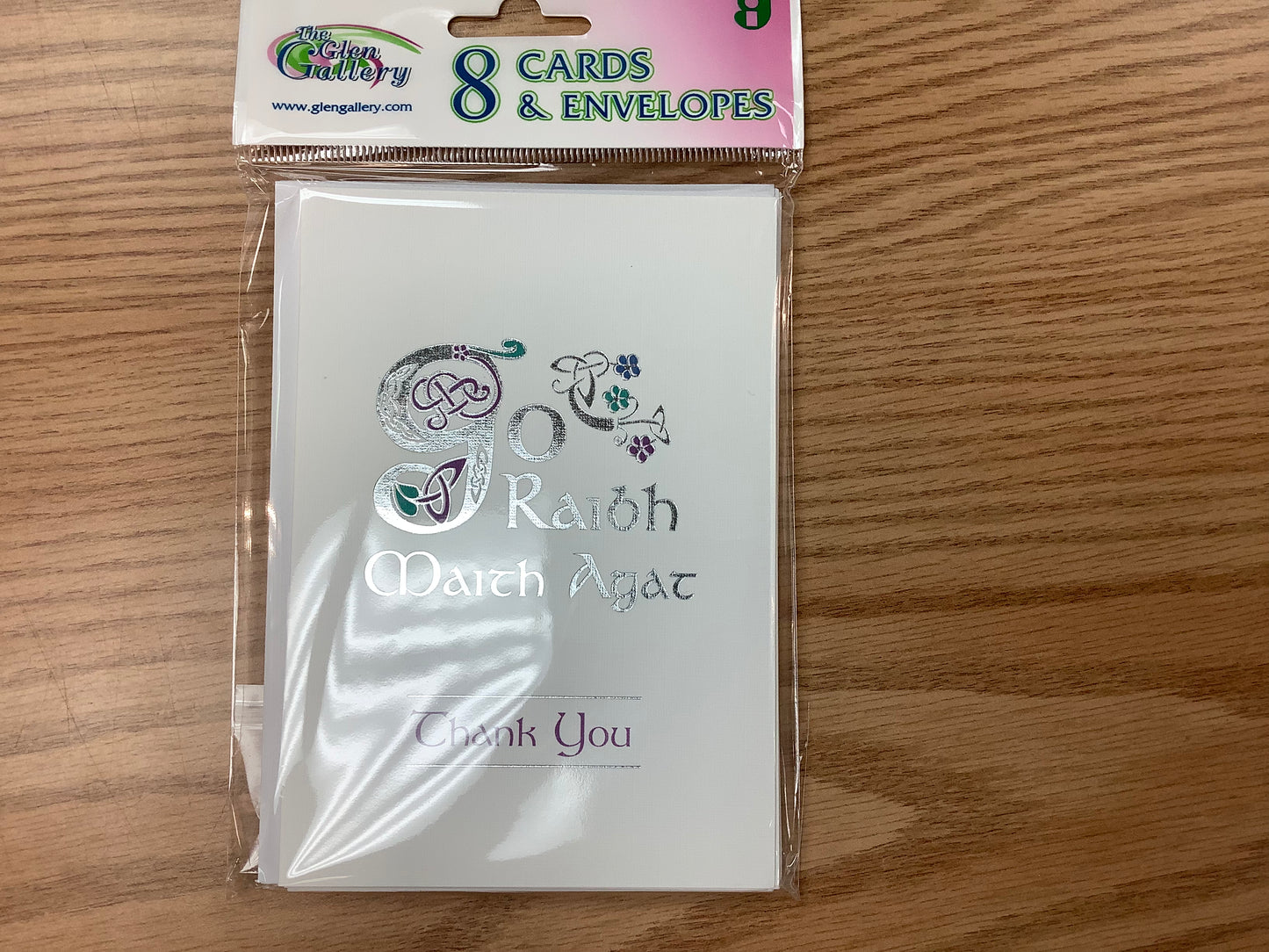 Thank you set of 8 blank cards