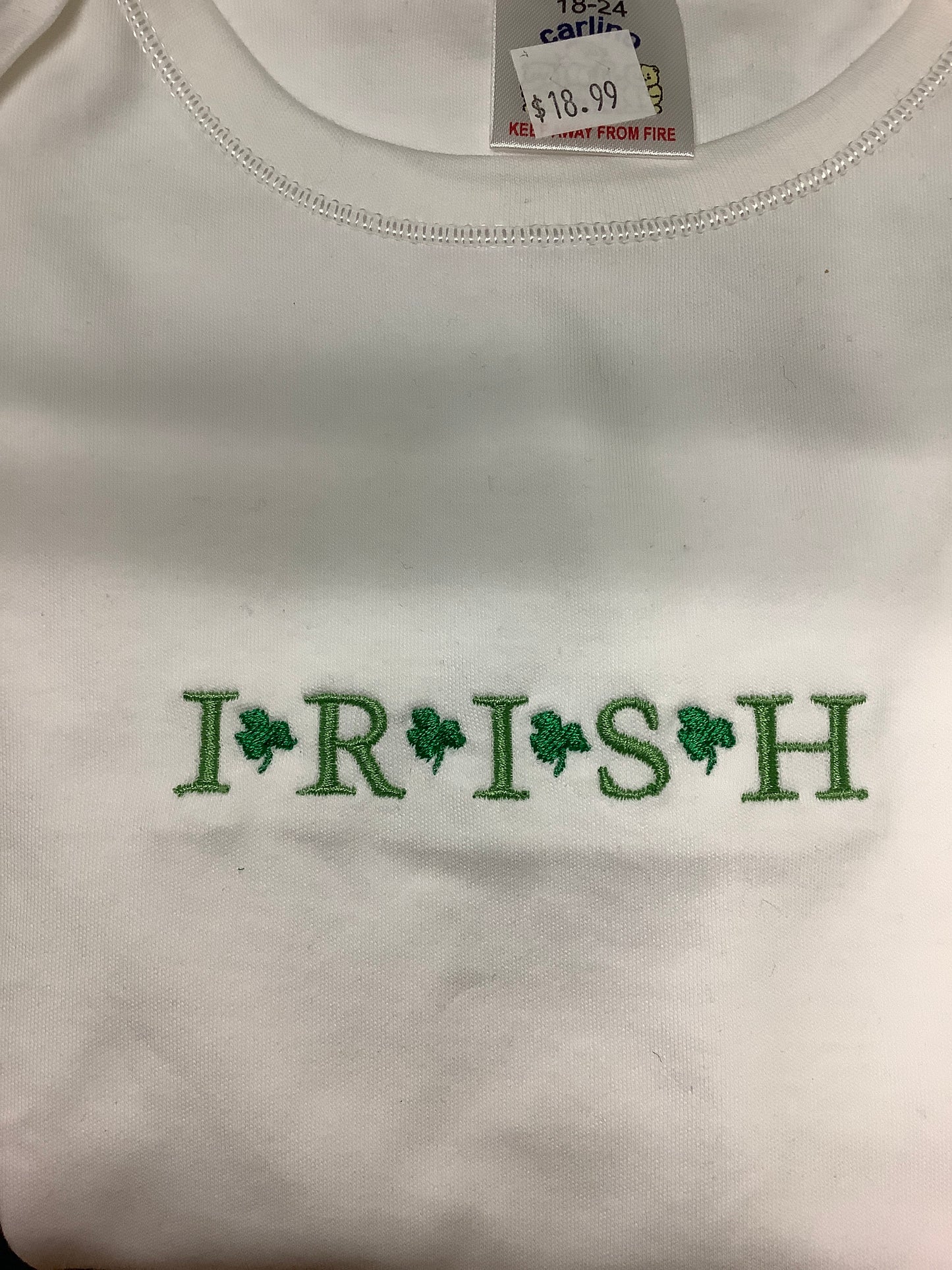 “Irish” onsie