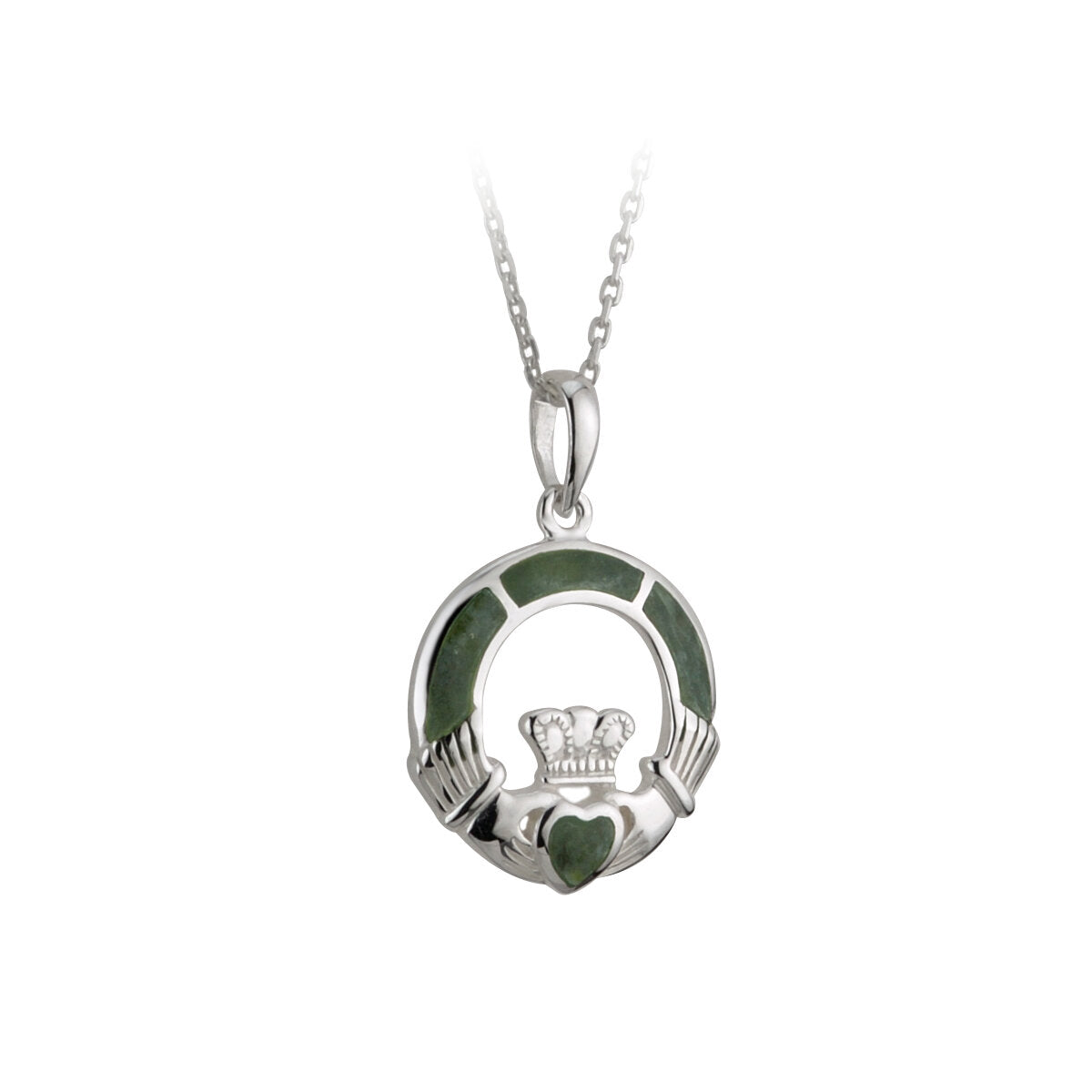 CONNEMARA MARBLE CLADDAGH PENDANT S44700