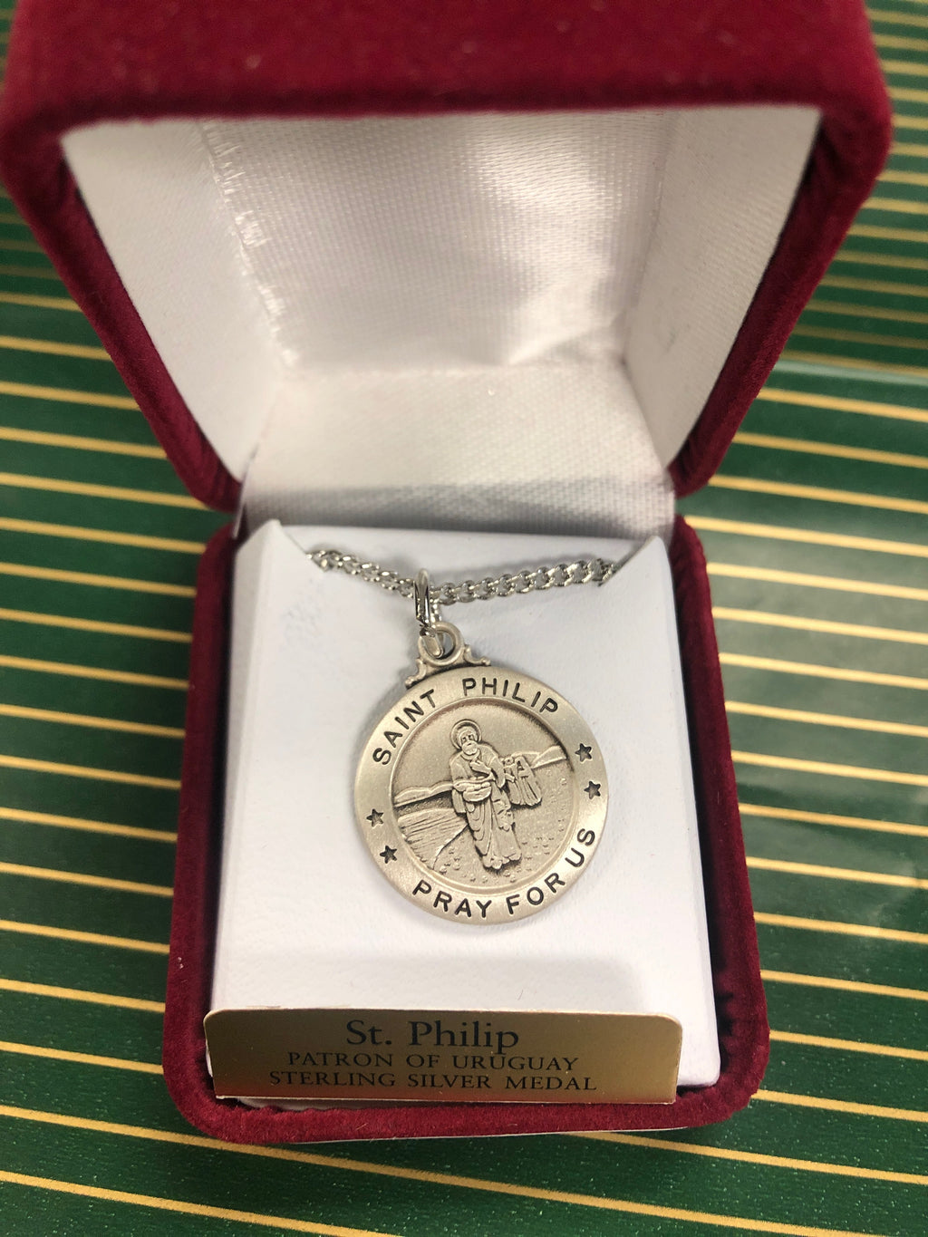 St. Philip sterling silver medal