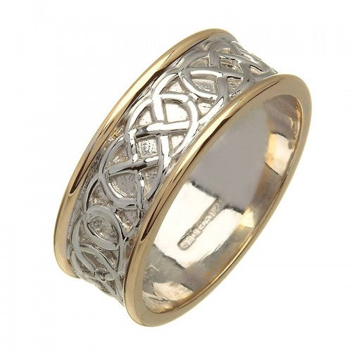 14k / Silver gents Sheelin band two tone R151 (Fado) R150