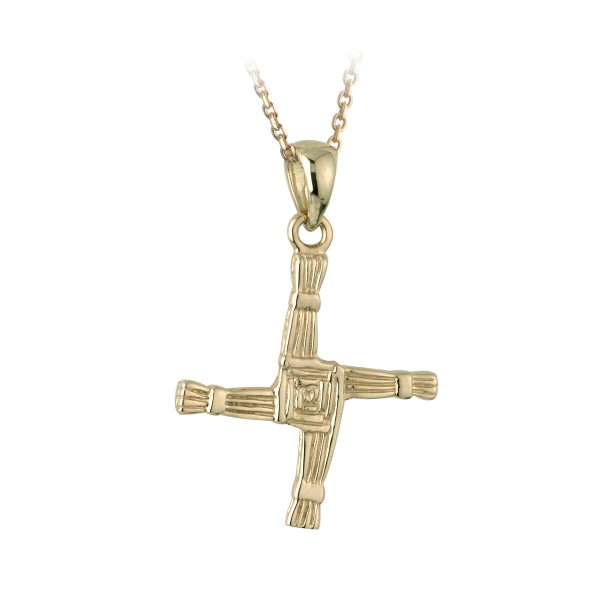 10K GOLD ST BRIGIDS CROSS NECKLACE S4279