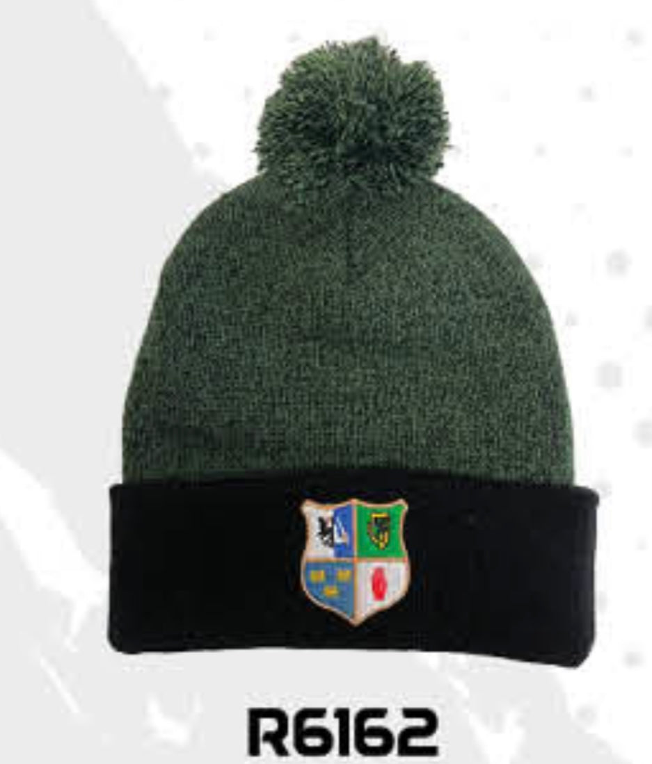 Bottle/Blk brindle 4 providences bobble hat R6162