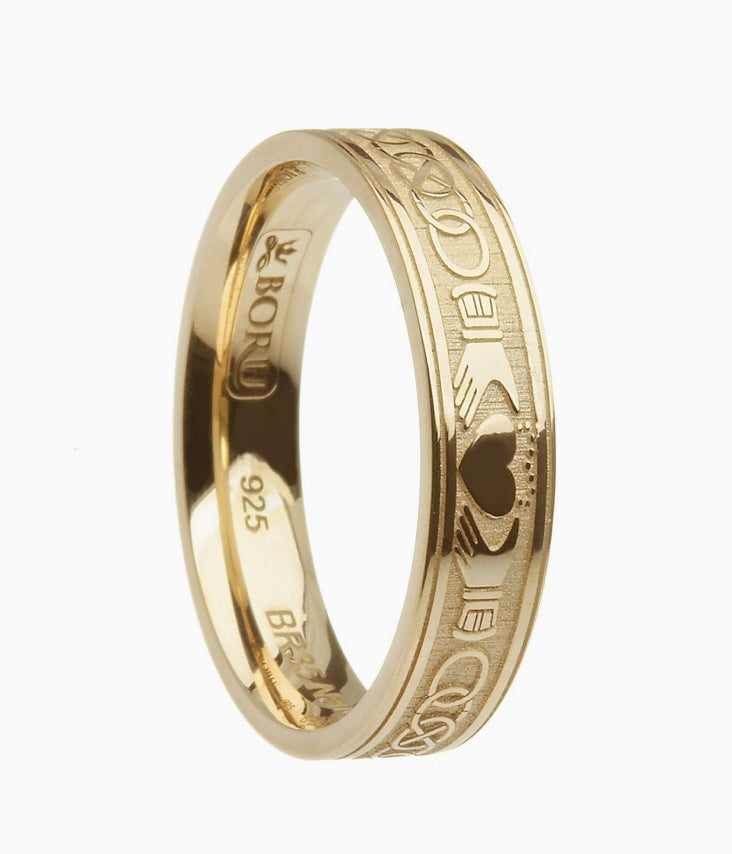 Claddagh Knot Wedding Ring – Narrow BR35N