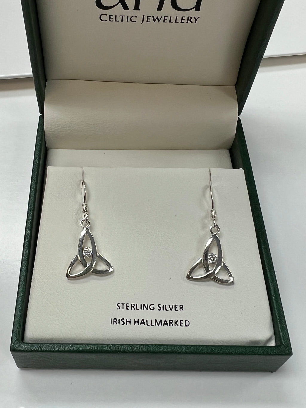 Sterling Silver drop Trinity earrings A2008