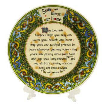 God bless our home 8” plate