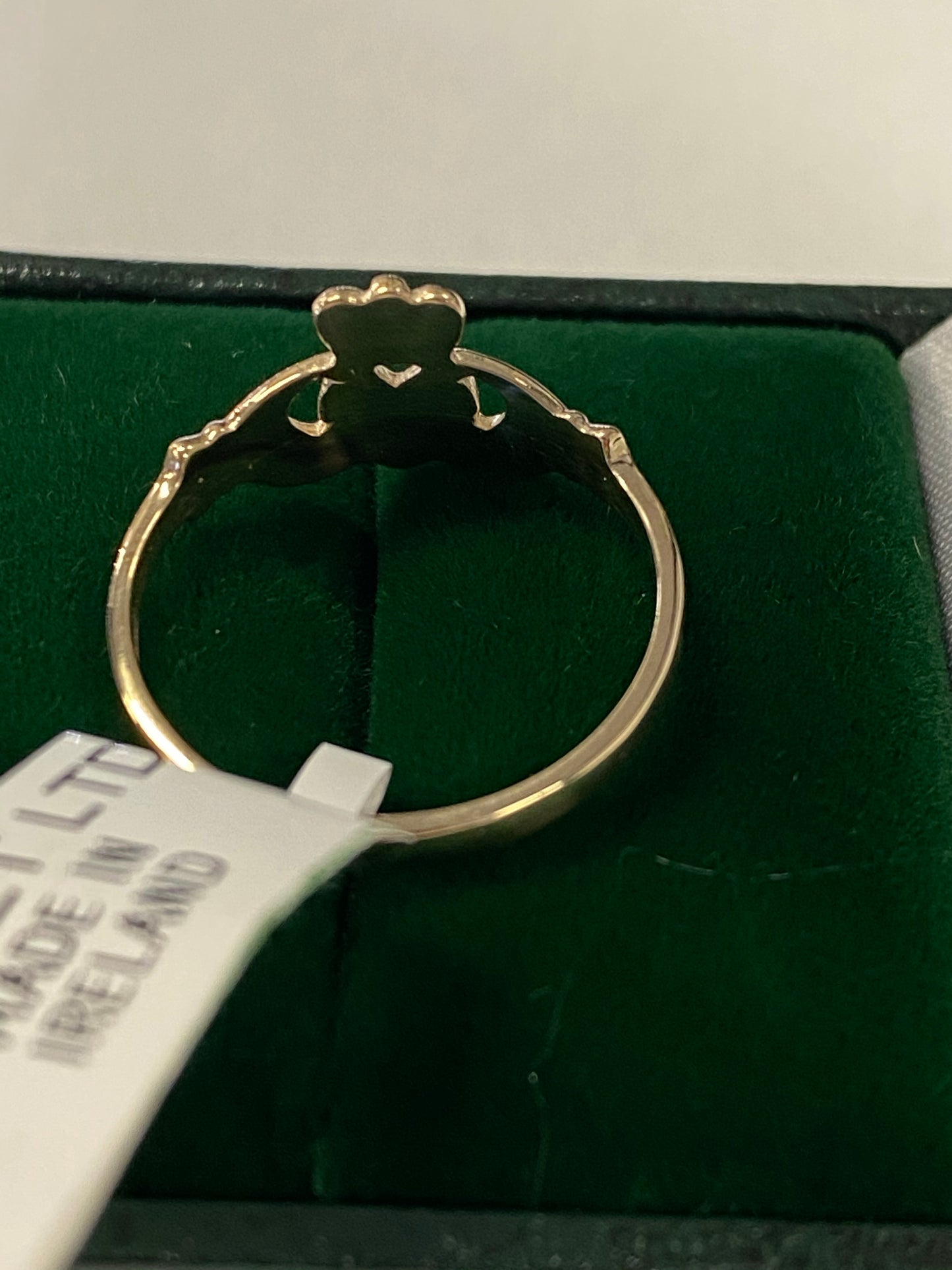 10k Facet claddagh light weight #221