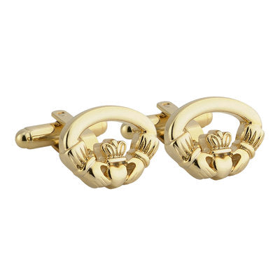 GOLD PLATED CLADDAGH CUFFLINKS S6412