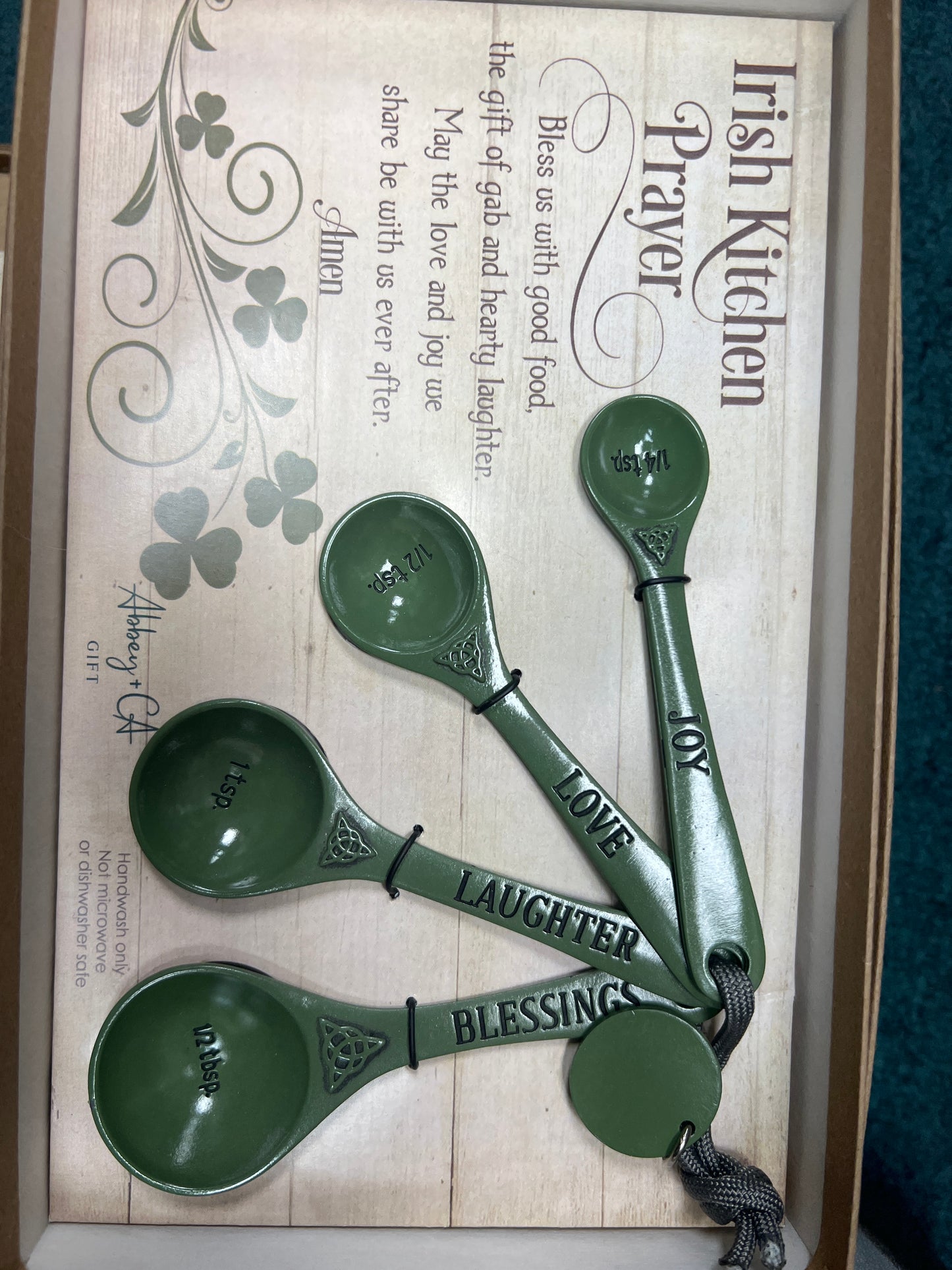 Irish kitchen prayer measuring spoons