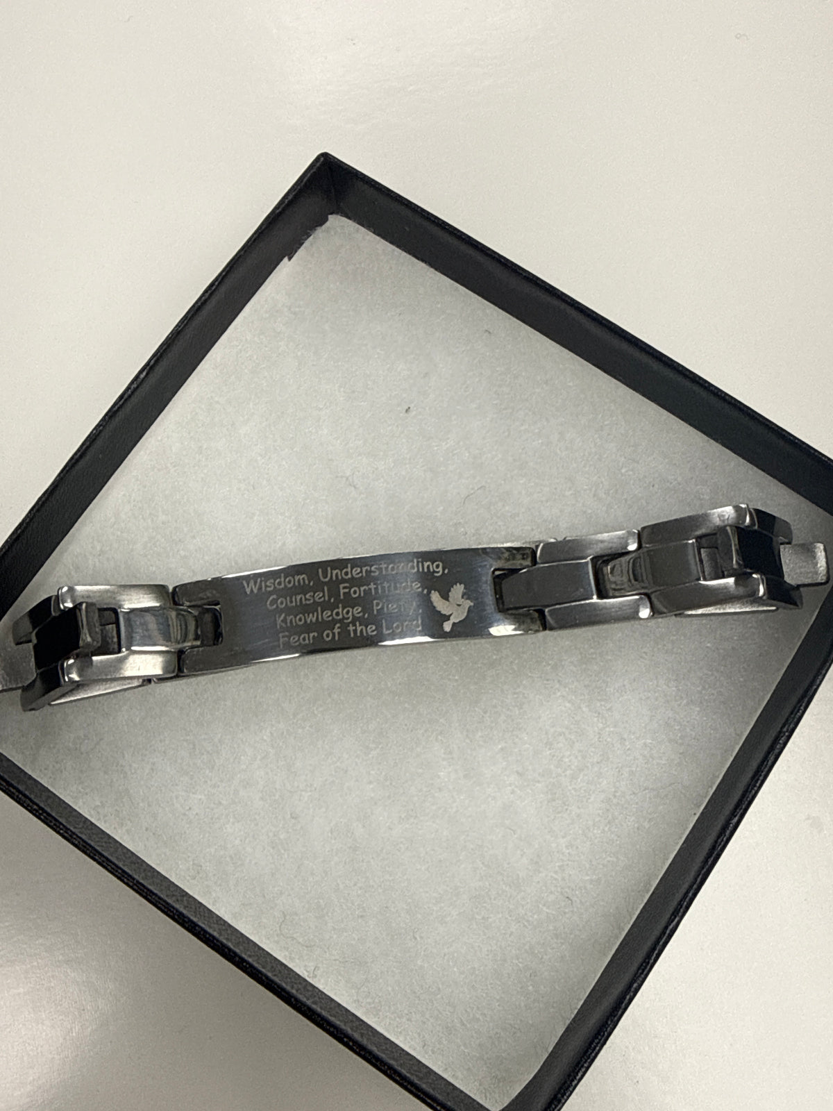 Men’s Stainless Steel Prayer Bracelet BR978