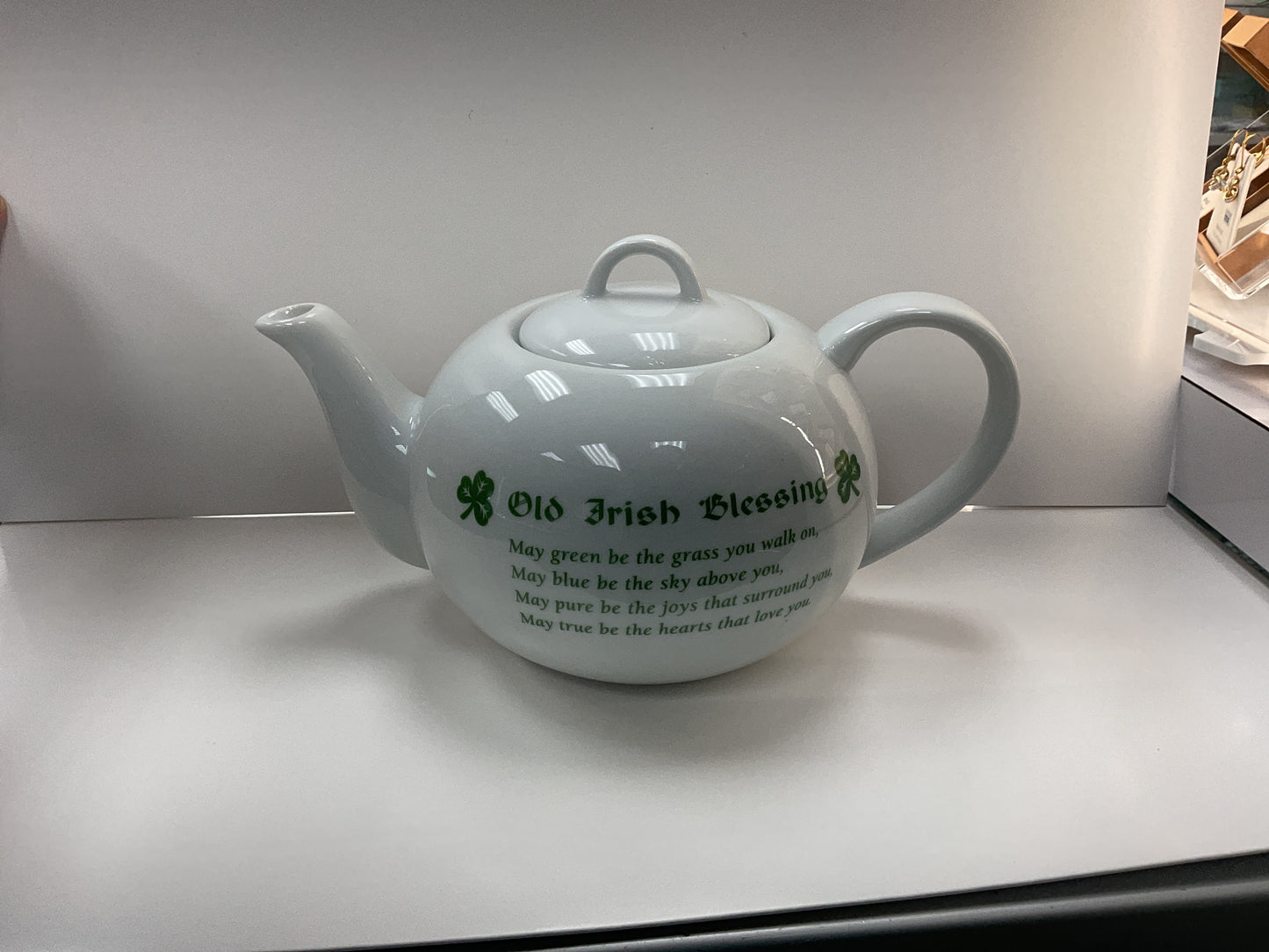Old Irish blessing teapot