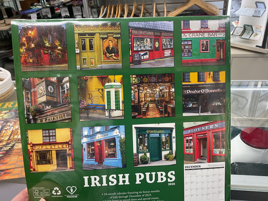 Irish Pubs 18. Month Calendar 2026