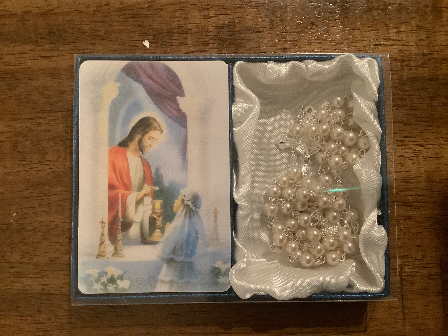 First Communion Roasary with Prayer Card