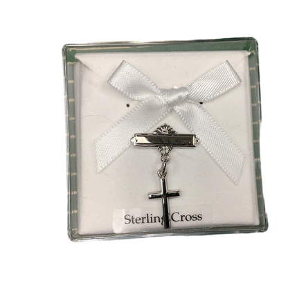 Sterling silver Cross Pin for baby SS2