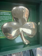 Brass shamrock with blessing on back spw10