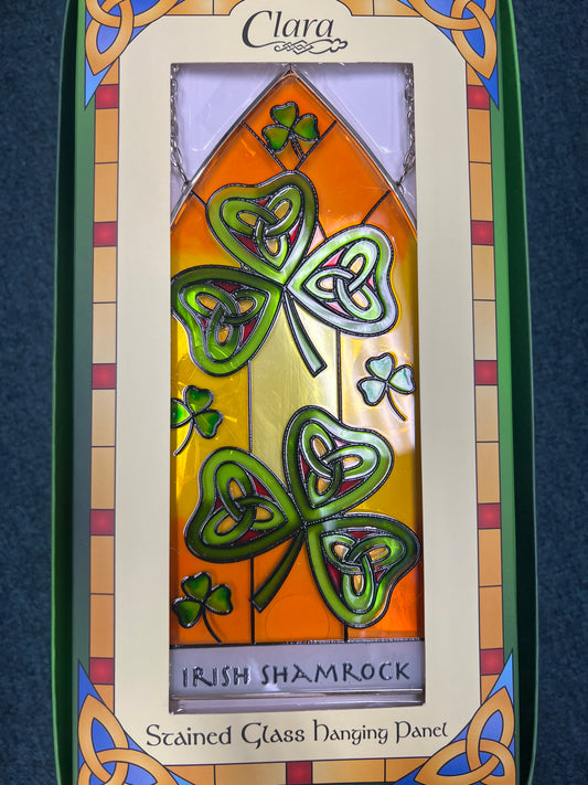 Irish Shamrock Stained Glass