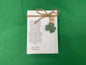 Irish Blessing Message Block with Beaded Shamrock