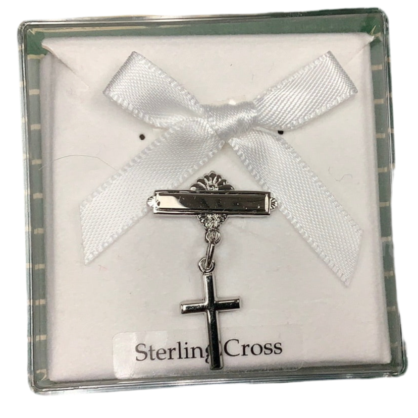 Sterling silver Cross Pin for baby SS2