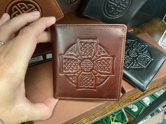 Celtic Cross Leather Wallet by Lee River