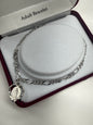 Rhodium Miraculous Medal Bracelet BR97