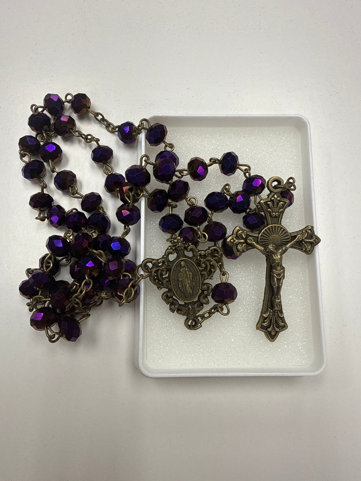 Antique Gold Rosary P524R