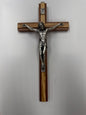Mahogany & Olive Wood 10” Crucifix