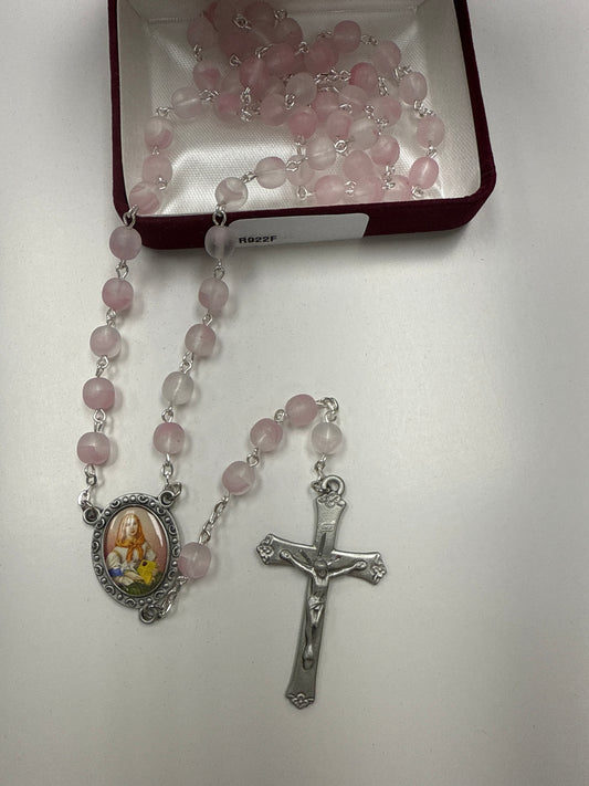 St Dymphna Pink Rosary